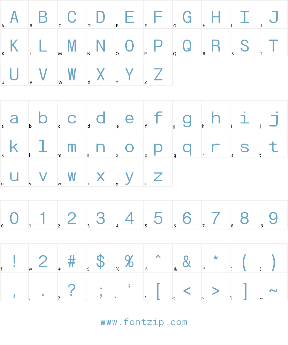 POE Vetica Monospace Font Character
